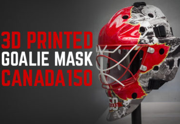 Proto Types 3d printer goalie mask for Canada's 150