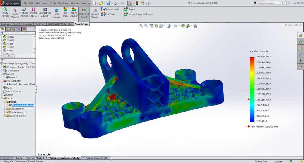 FEA Colors-step 2--Solidworks-green scale