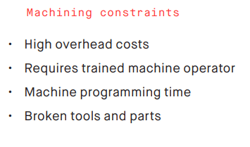 machining constraints lumenium