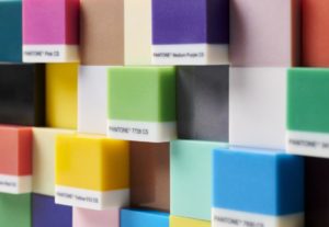 3D Printed Cube Staggered Wall Pantone