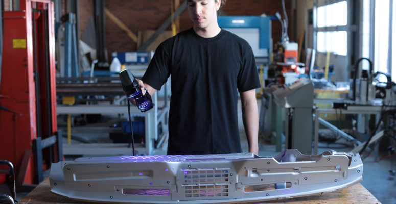 HandySCAN Black Elite Creaform 3D Scanner Car Part Inspection