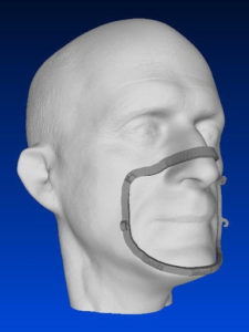 bellus3D custom 3d printed mask fitter example 1