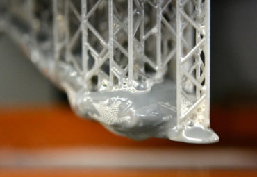 A close-up of a resin 3d printing made using stereolithography 3D printing technique. Find out more about the world's first 3D printing technology stereolitography
