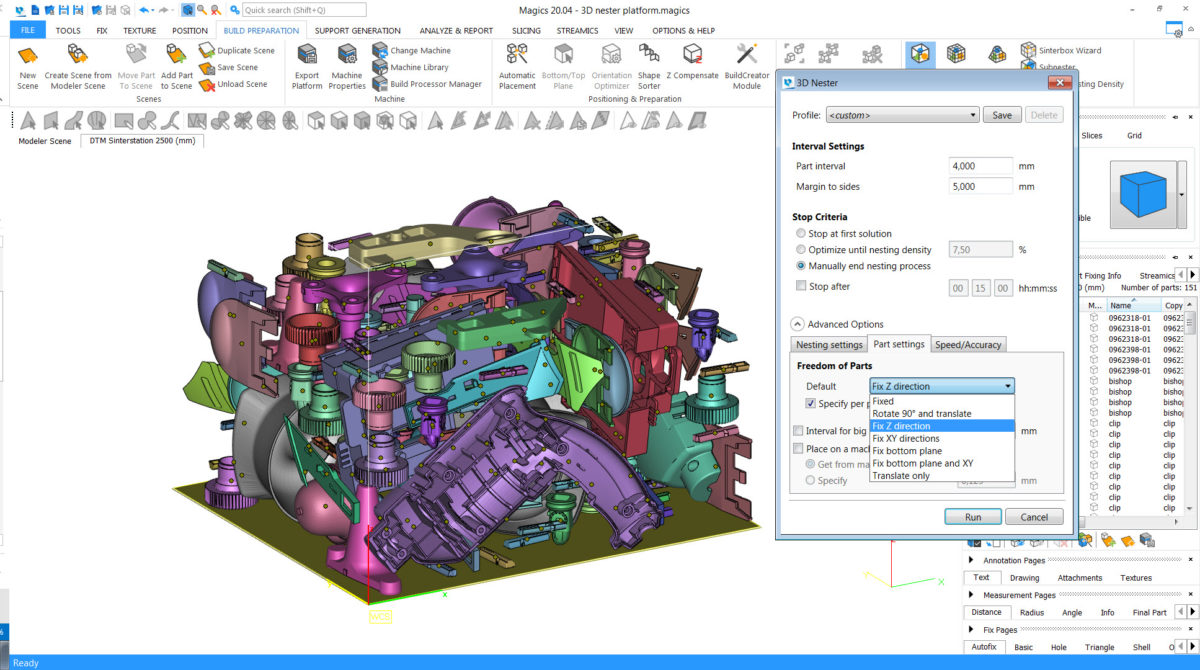 Materialise Magics STL Editor and Repair 3D Printing Software