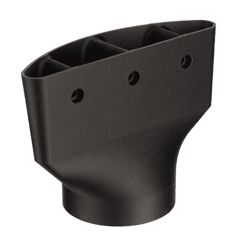 Brake duct-PEKK-CF 3D printed part Desktop Metal
