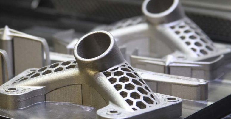 DMLS metal 2D printed part