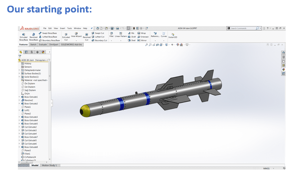 AGM-84 Standoff Land Attack Missle (SLAM) model