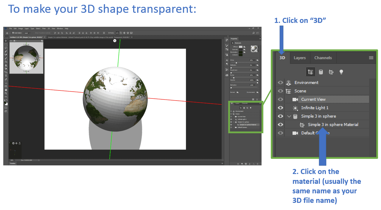 3d model view photoshop