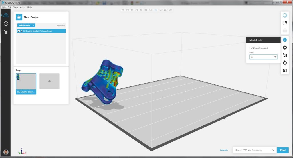 FEA colors-tray VRML file object-Solidworks