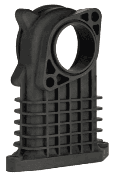 E-rigid form flow adapter housing