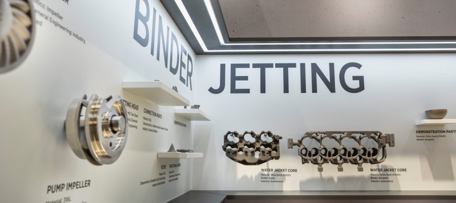 Binder jetting materials showcased exone