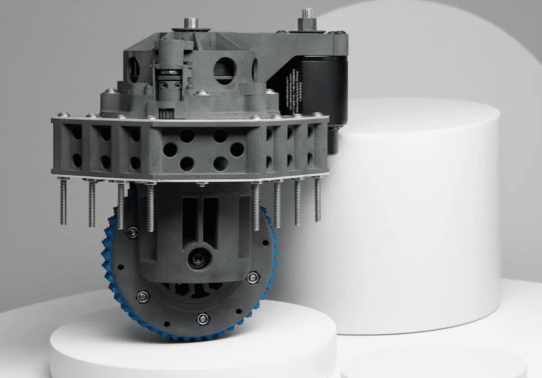 Image shows tumbling machine parts 3D printed with Formlabs SLS Nylon powders
