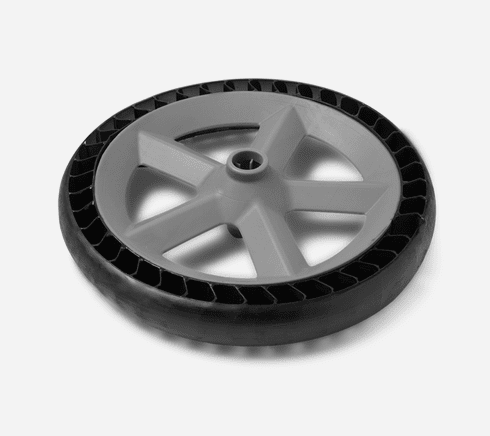 Image of a wheel 3D printed in Formlabs PU RIgid 650 resin